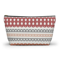 Ribbon Candy Accessory Pouch w T-bottom in Red